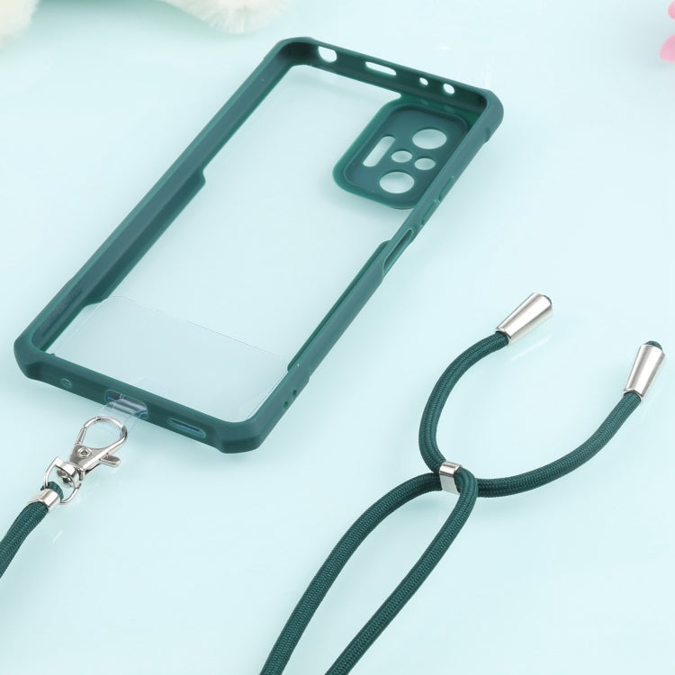 For Xiaomi Redmi Note 10 Pro Max Acrylic + Color TPU Shockproof Case with Neck Lanyard