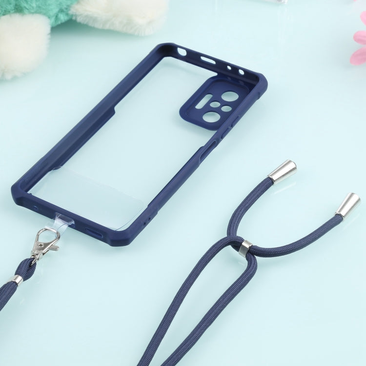 For Xiaomi Redmi Note 10 Pro Max Acrylic + Color TPU Shockproof Case with Neck Lanyard