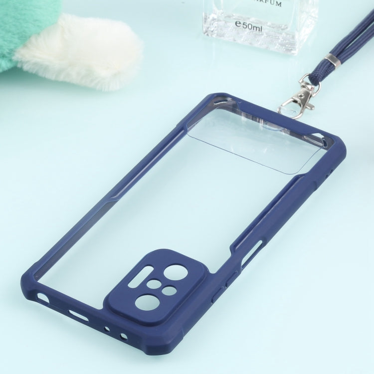 For Xiaomi Redmi Note 10 Pro Max Acrylic + Color TPU Shockproof Case with Neck Lanyard