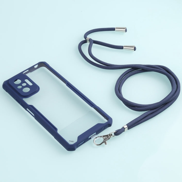 For Xiaomi Redmi Note 10 Pro Max Acrylic + Color TPU Shockproof Case with Neck Lanyard
