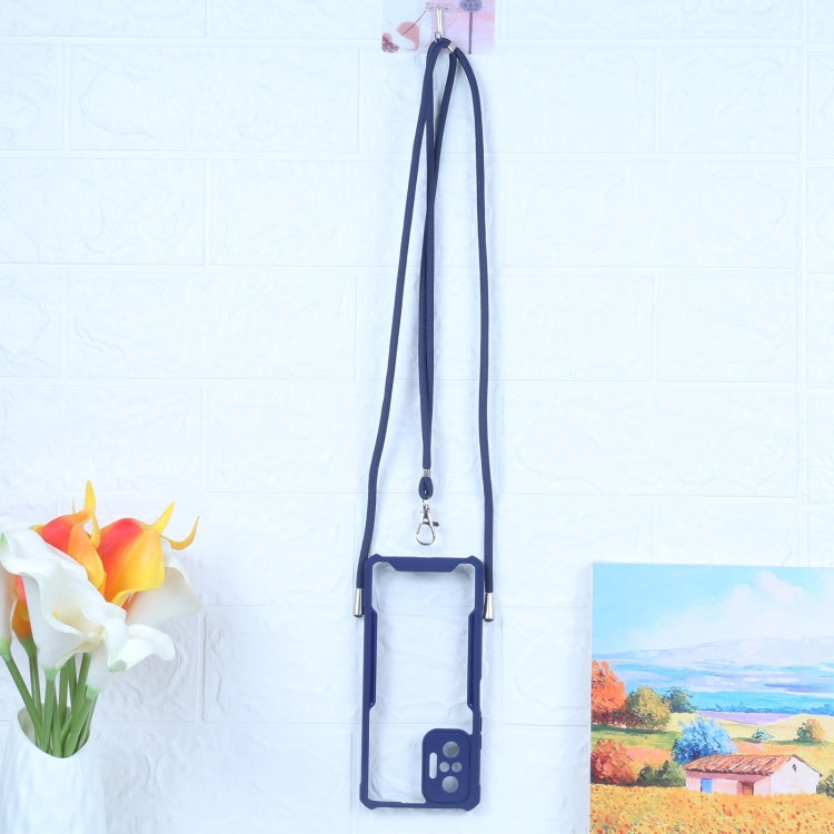 For Xiaomi Redmi Note 10 Pro Max Acrylic + Color TPU Shockproof Case with Neck Lanyard