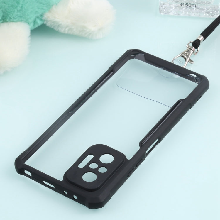 For Xiaomi Redmi Note 10 Pro Max Acrylic + Color TPU Shockproof Case with Neck Lanyard