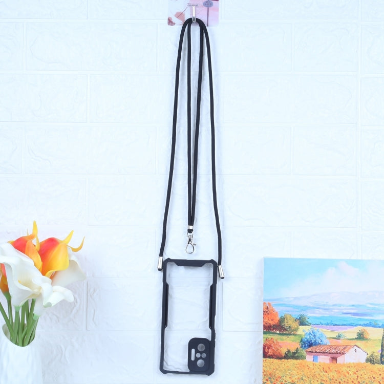 For Xiaomi Redmi Note 10 Pro Max Acrylic + Color TPU Shockproof Case with Neck Lanyard