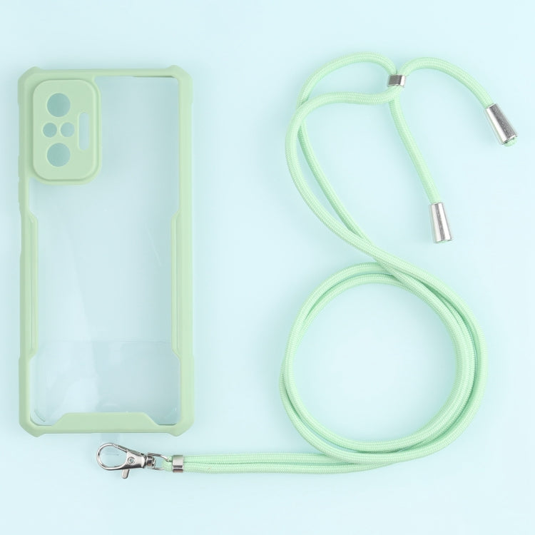 For Xiaomi Redmi Note 10 Pro Max Acrylic + Color TPU Shockproof Case with Neck Lanyard