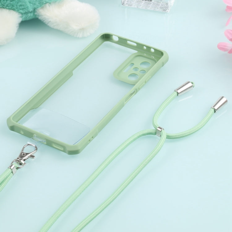 For Xiaomi Redmi Note 10 Pro Max Acrylic + Color TPU Shockproof Case with Neck Lanyard
