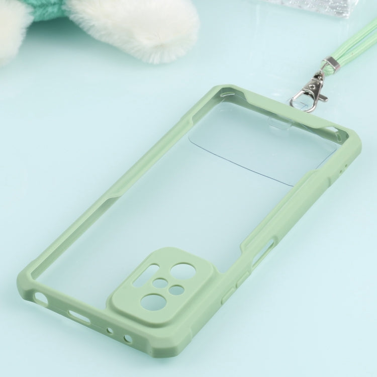 For Xiaomi Redmi Note 10 Pro Max Acrylic + Color TPU Shockproof Case with Neck Lanyard