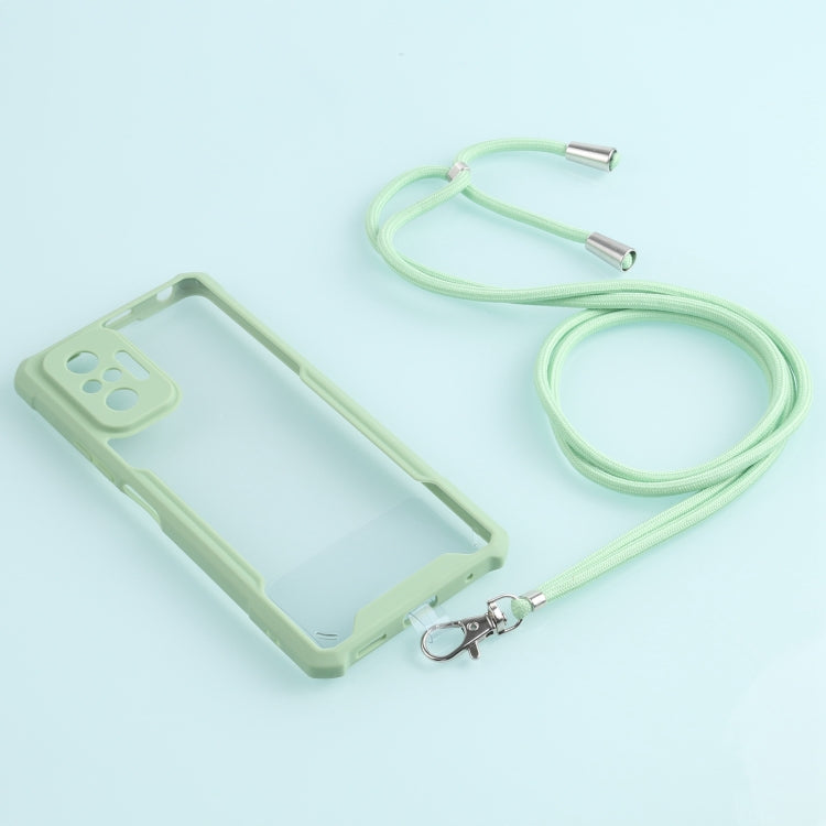 For Xiaomi Redmi Note 10 Pro Max Acrylic + Color TPU Shockproof Case with Neck Lanyard