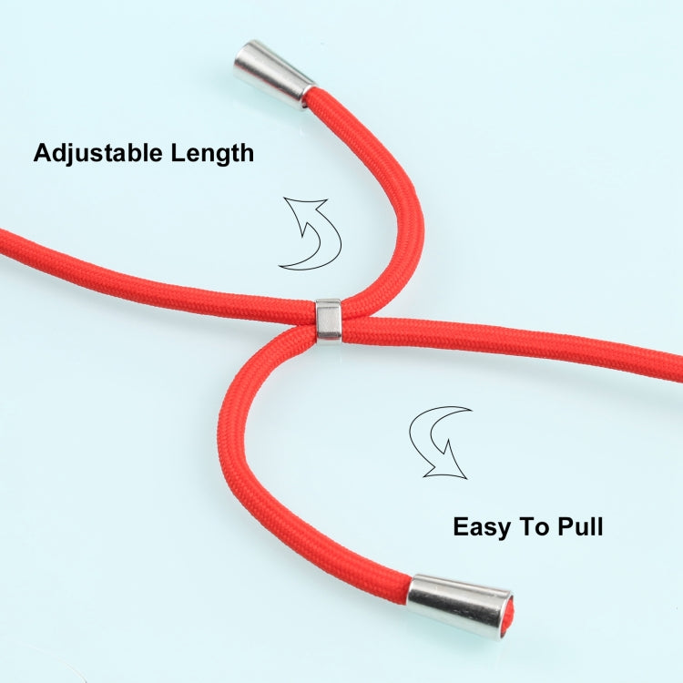 For OPPO A74 4G/F19 Acrylic + Color TPU Shockproof Case with Neck Lanyard