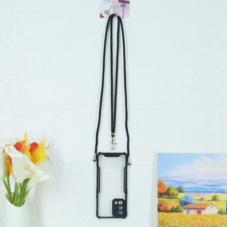 For OPPO A74 4G/F19 Acrylic + Color TPU Shockproof Case with Neck Lanyard