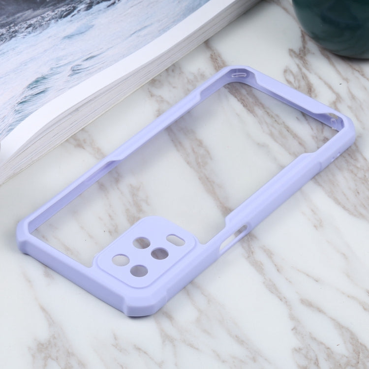 For OPPO A54 4G Acrylic + Color TPU Shockproof Case