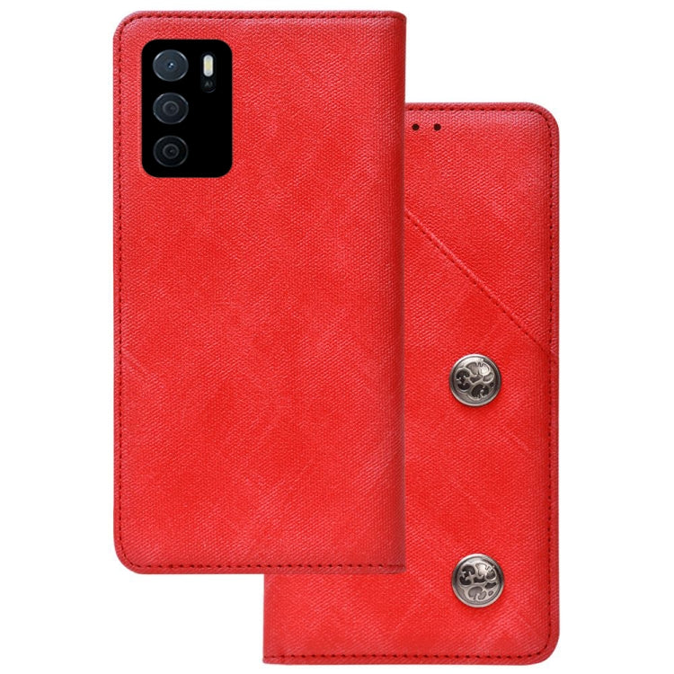 For OPPO A16 Cloth Texture Retro Horizontal Flip Leather Phone Case