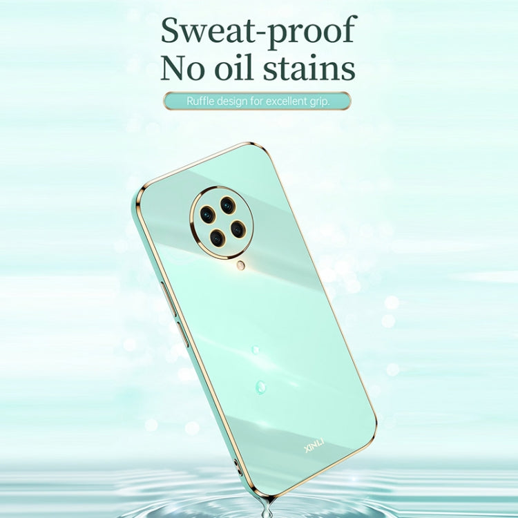 For Xiaomi Redmi K30 Pro XINLI Straight 6D Plating Gold Edge TPU Shockproof Case