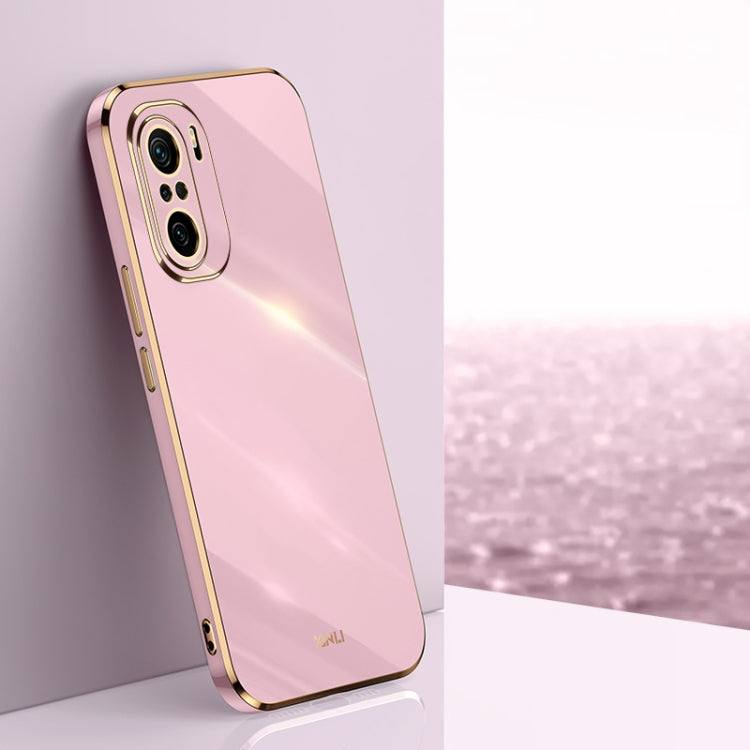 For Xiaomi Redmi K40 XINLI Straight 6D Plating Gold Edge TPU Shockproof Case