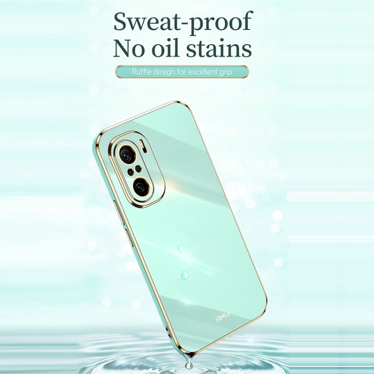 For Xiaomi Redmi K40 XINLI Straight 6D Plating Gold Edge TPU Shockproof Case