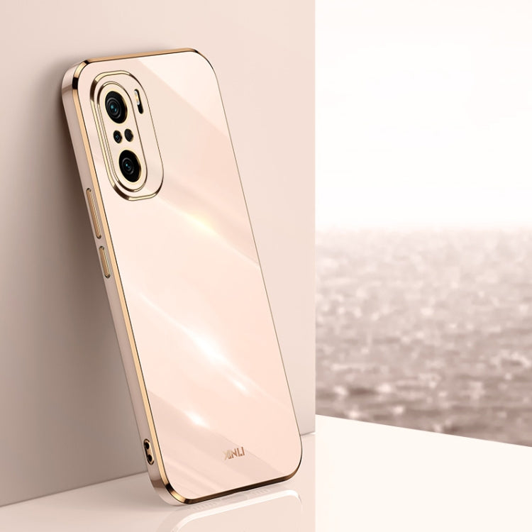 For Xiaomi Redmi K40 XINLI Straight 6D Plating Gold Edge TPU Shockproof Case