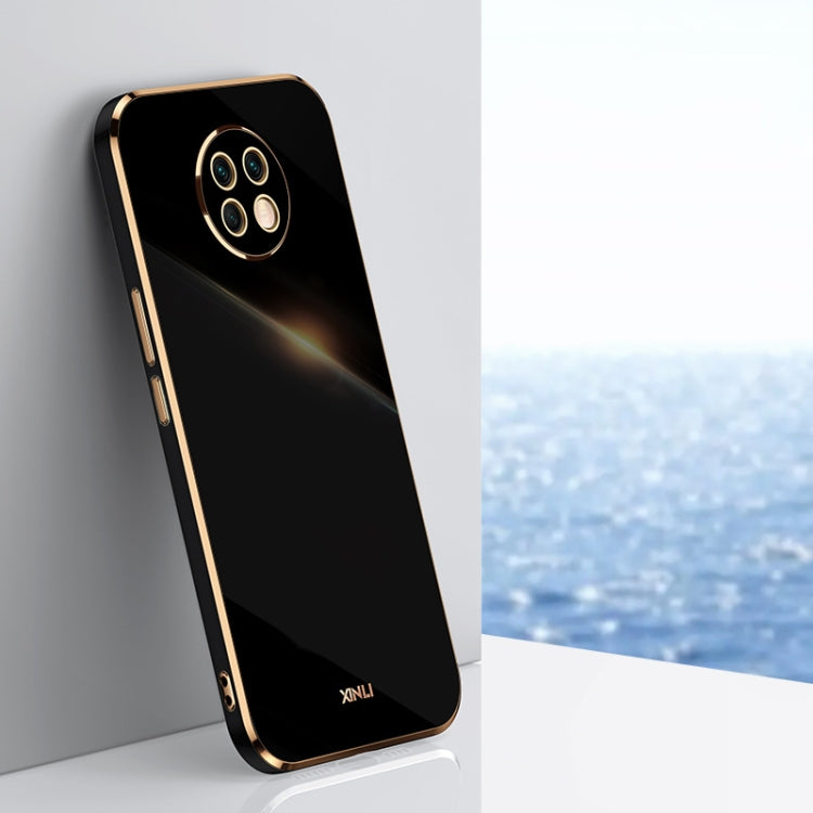 For Xiaomi Redmi Note 9 5G XINLI Straight 6D Plating Gold Edge TPU Shockproof Case