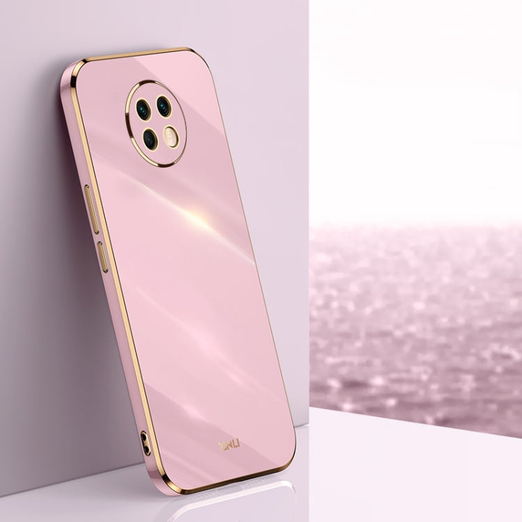For Xiaomi Redmi Note 9 5G XINLI Straight 6D Plating Gold Edge TPU Shockproof Case