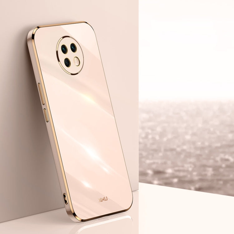 For Xiaomi Redmi Note 9 5G XINLI Straight 6D Plating Gold Edge TPU Shockproof Case