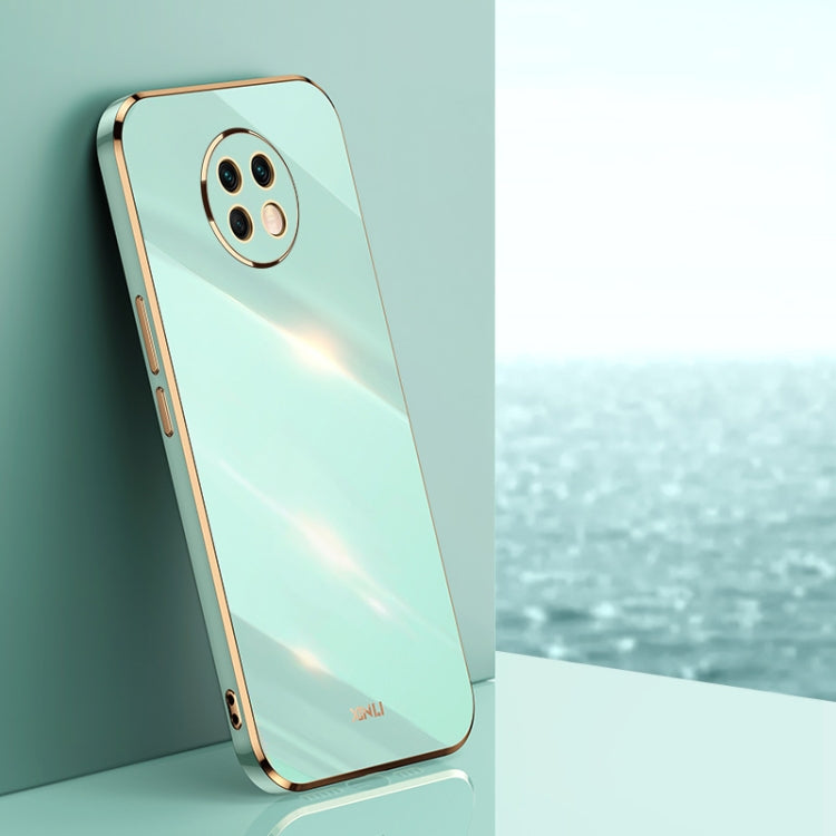 For Xiaomi Redmi Note 9 5G XINLI Straight 6D Plating Gold Edge TPU Shockproof Case