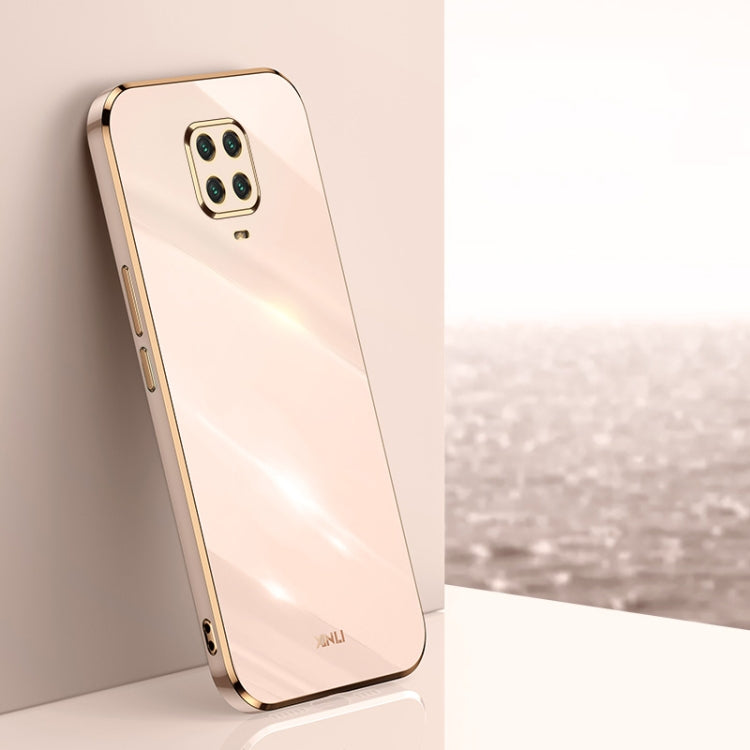 For Xiaomi Redmi Note 9S XINLI Straight 6D Plating Gold Edge TPU Shockproof Case