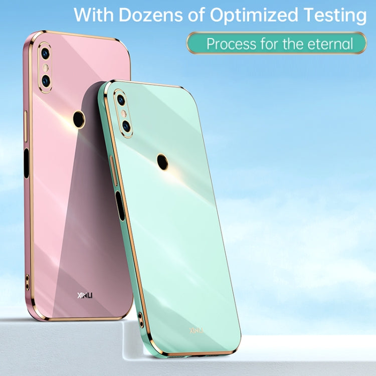 For Xiaomi Mi 8 XINLI Straight 6D Plating Gold Edge TPU Shockproof Case