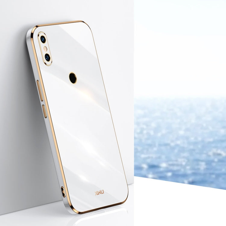 For Xiaomi Mi 8 XINLI Straight 6D Plating Gold Edge TPU Shockproof Case