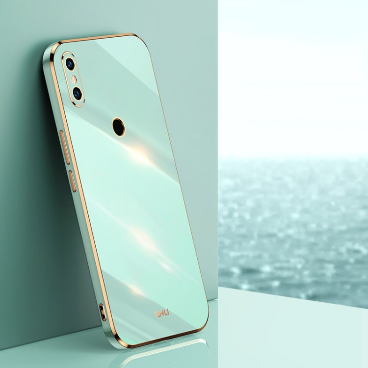 For Xiaomi Mi 8 XINLI Straight 6D Plating Gold Edge TPU Shockproof Case