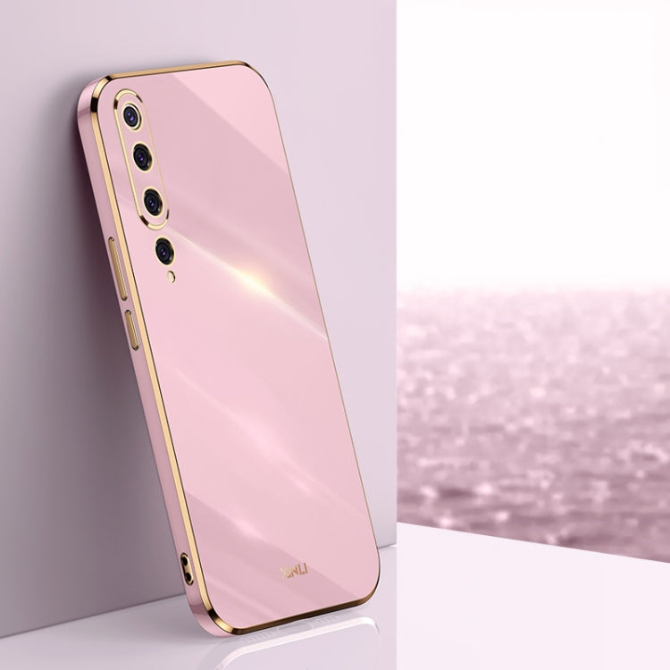 For Xiaomi Mi 10 5G XINLI Straight 6D Plating Gold Edge TPU Shockproof Case