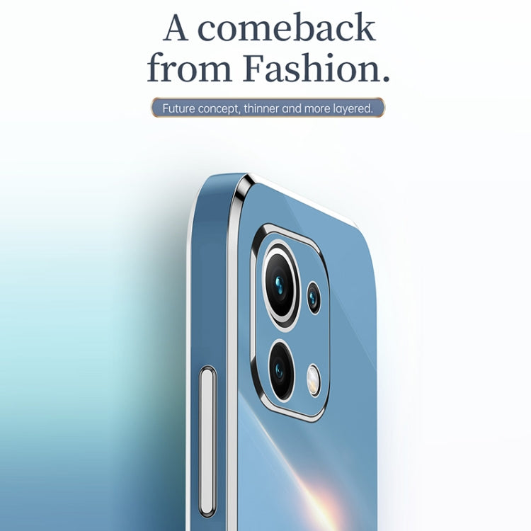 For Xiaomi Mi 11 XINLI Straight 6D Plating Gold Edge TPU Shockproof Case