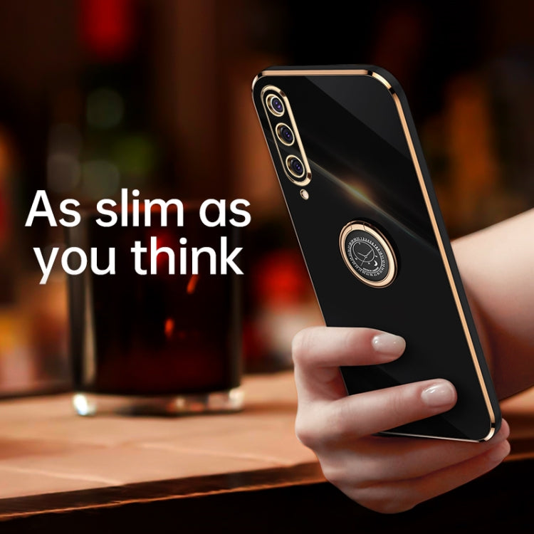 For Xiaomi Mi 9 XINLI Straight 6D Plating Gold Edge TPU Shockproof Case with Ring Holder