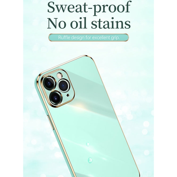 For iPhone 12 XINLI Straight 6D Plating Gold Edge TPU Shockproof Case with Ring Holder