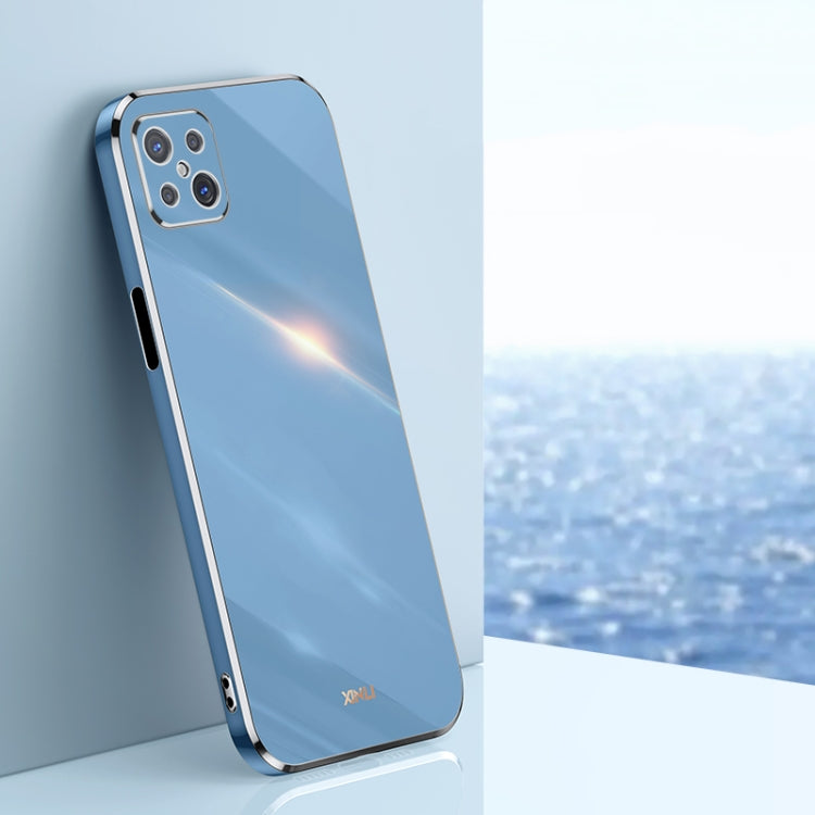 For OPPO A92s XINLI Straight 6D Plating Gold Edge TPU Shockproof Case