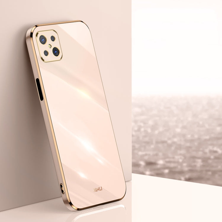 For OPPO A92s XINLI Straight 6D Plating Gold Edge TPU Shockproof Case