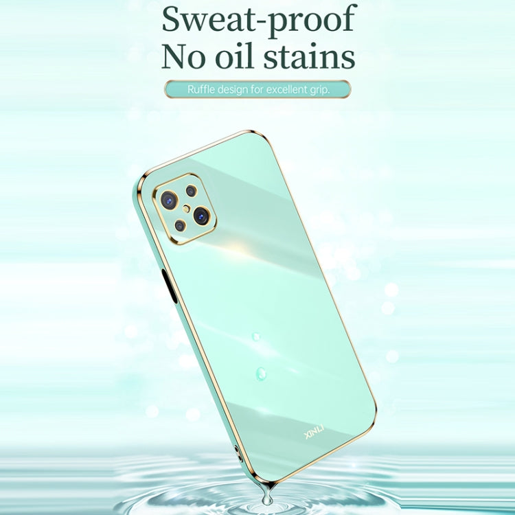 For OPPO A92s XINLI Straight 6D Plating Gold Edge TPU Shockproof Case