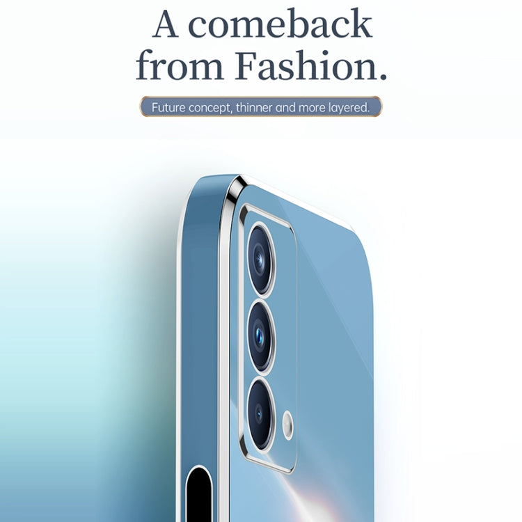 For OPPO A93 XINLI Straight 6D Plating Gold Edge TPU Shockproof Case