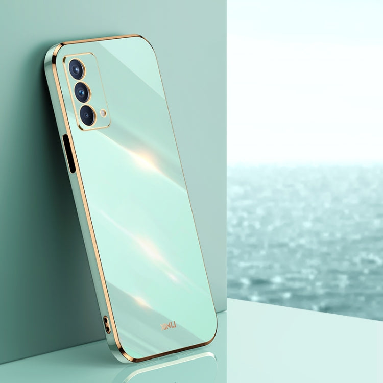 For OPPO A93 XINLI Straight 6D Plating Gold Edge TPU Shockproof Case