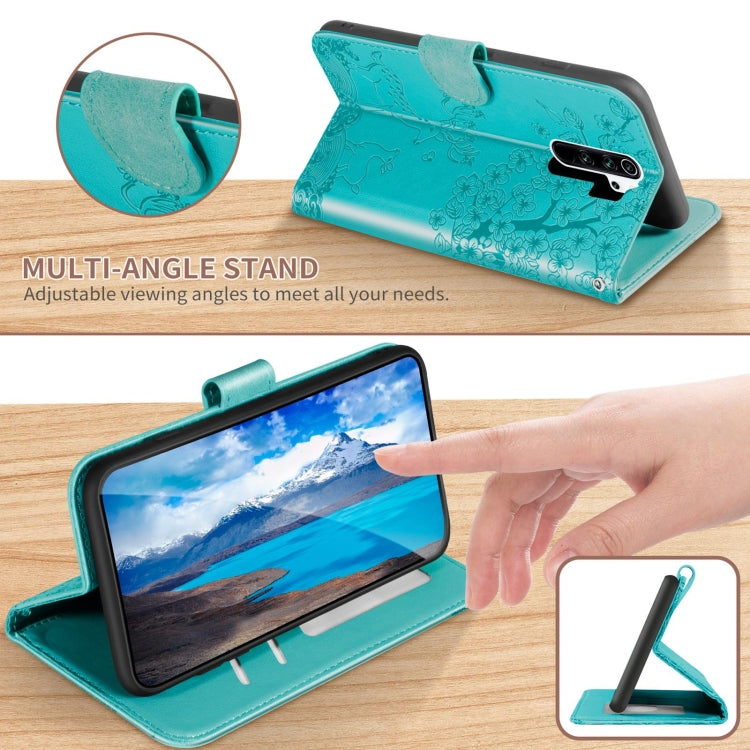 For Xiaomi Redmi Note 8 Pro Sika Deer Embossing Pattern Horizontal Flip PU Leather Case with Holder & Card Slot & Wallet & Photo Frame