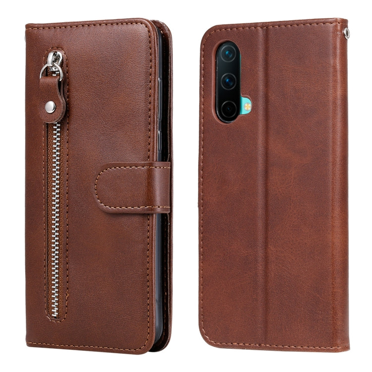 For OnePlus Nord CE 5G Fashion Calf Texture Zipper Horizontal Flip Leather Case with Stand & Card Slots & Wallet Function