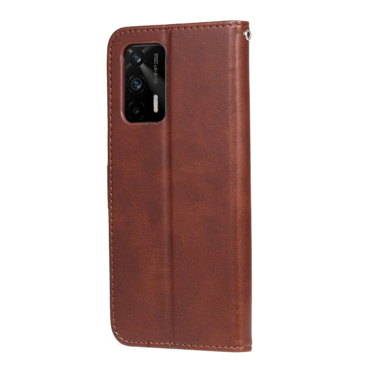 For OPPO Realme GT 5G Fashion Calf Texture Zipper Horizontal Flip Leather Case with Stand & Card Slots & Wallet Function