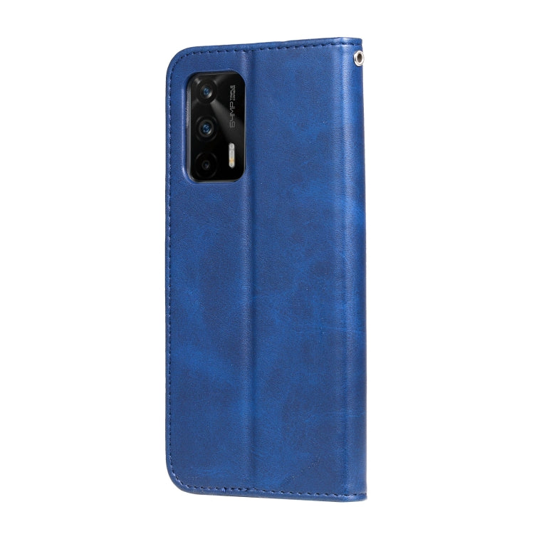 For OPPO Realme GT 5G Fashion Calf Texture Zipper Horizontal Flip Leather Case with Stand & Card Slots & Wallet Function