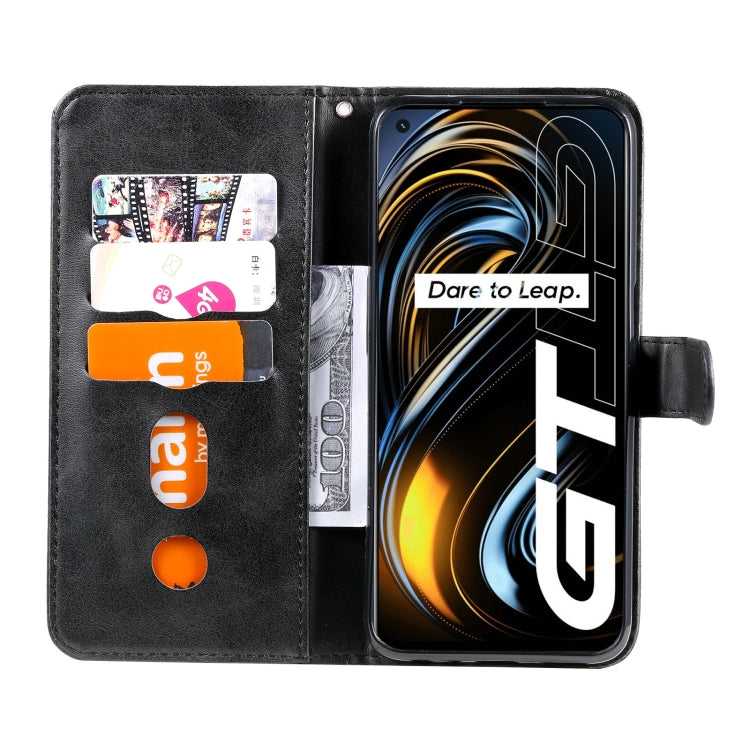 For OPPO Realme GT 5G Fashion Calf Texture Zipper Horizontal Flip Leather Case with Stand & Card Slots & Wallet Function