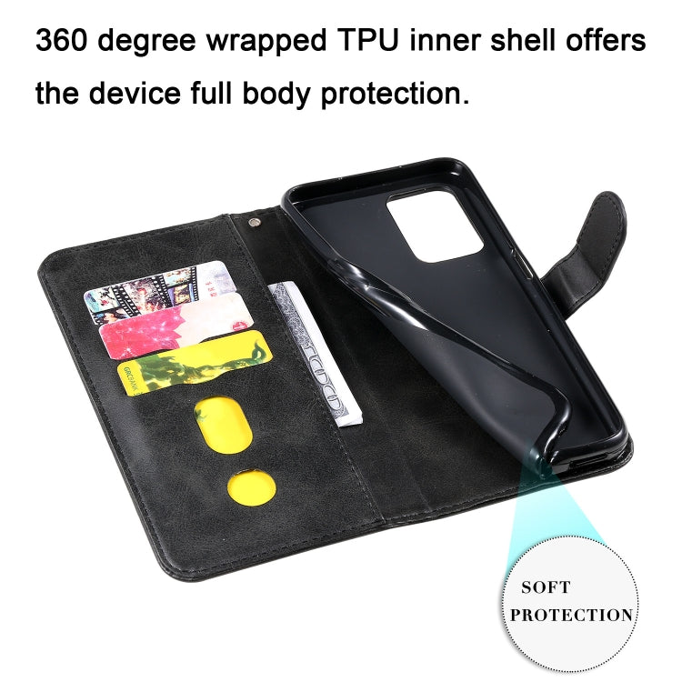 For OPPO Realme GT 5G Fashion Calf Texture Zipper Horizontal Flip Leather Case with Stand & Card Slots & Wallet Function