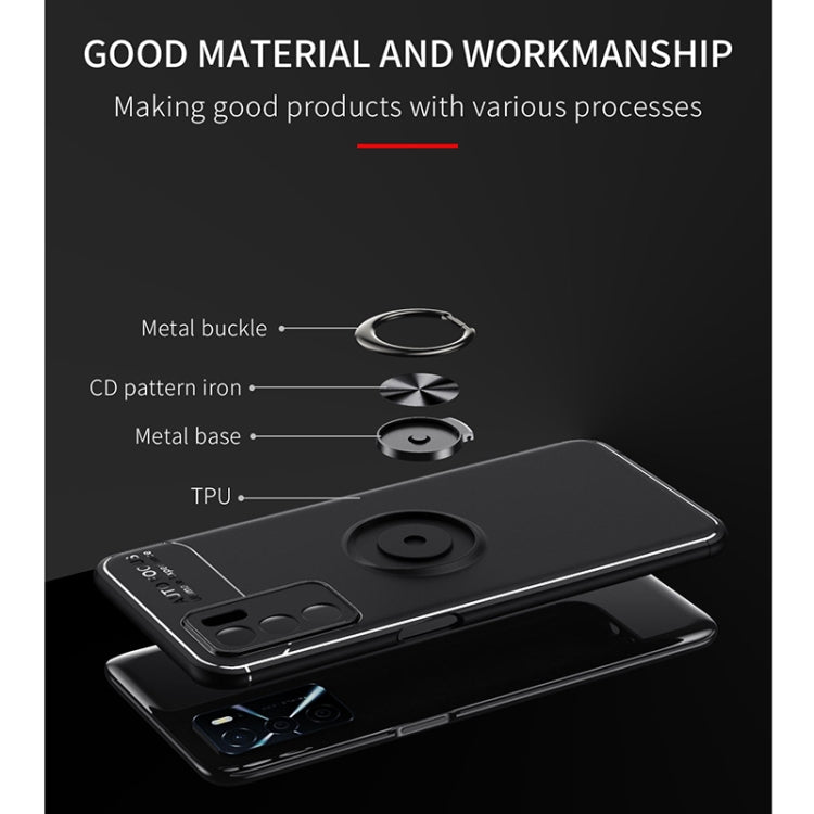 For OPPO A16 Metal Ring Holder 360 Degree Rotating TPU Case