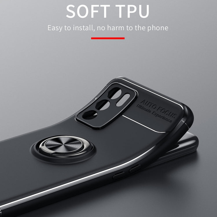 For OPPO A16 Metal Ring Holder 360 Degree Rotating TPU Case