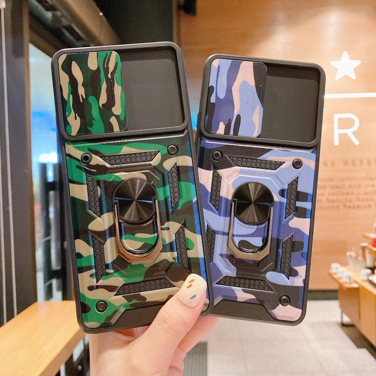 For Xiaomi Redmi K40 Pro Sliding Camera Cover Design Camouflage Series TPU+PC Protective Case