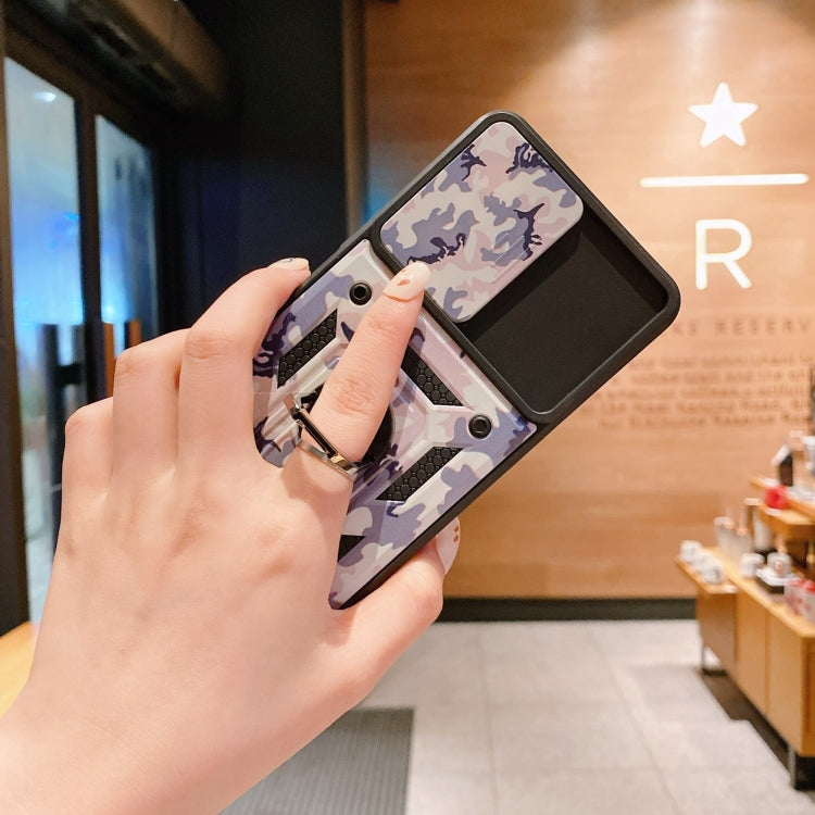 For Xiaomi Redmi K40 Pro Sliding Camera Cover Design Camouflage Series TPU+PC Protective Case