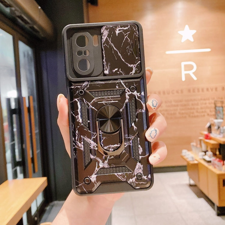 For Xiaomi Redmi K40 Pro Sliding Camera Cover Design Camouflage Series TPU+PC Protective Case