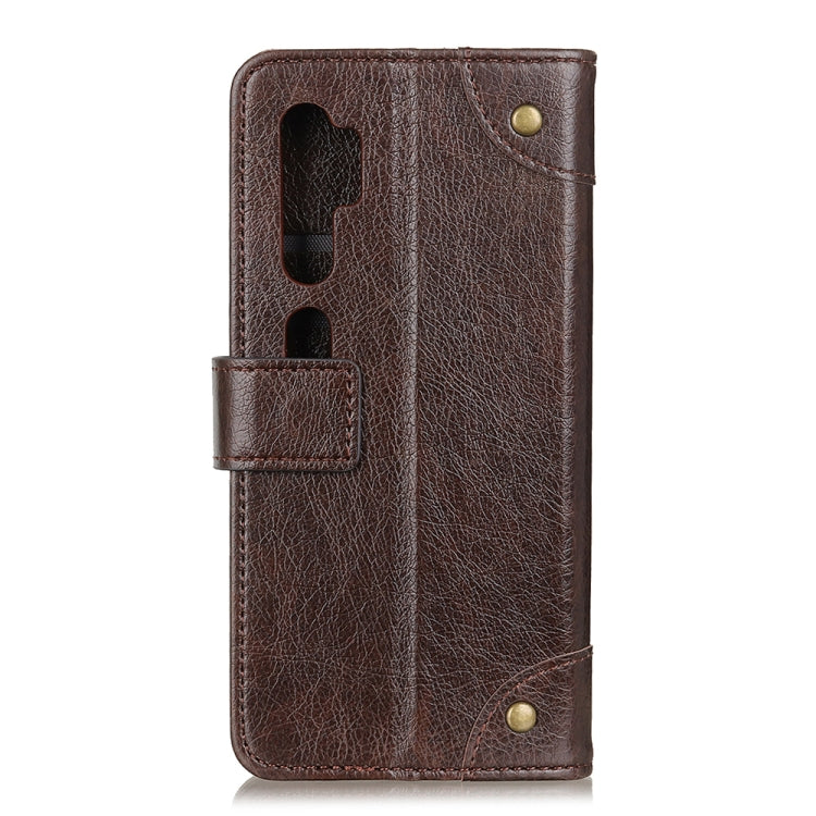 For Xiaomi Mi Note 10 / CC9 Pro Copper Buckle Nappa Texture Horizontal Flip Leather Case with Holder & Card Slots & Wallet