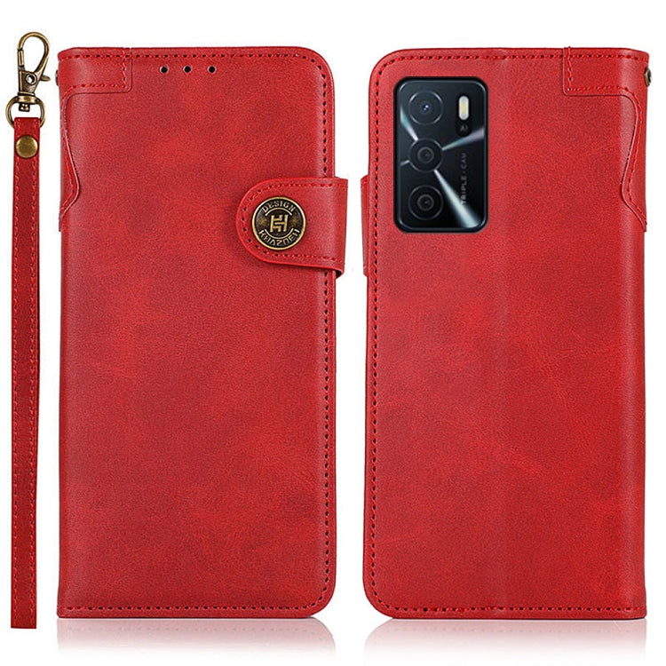 For OPPO A16 KHAZNEH Dual-Splicing Cowhide Texture Horizontal Flip Leather Case with Holder & Card Slots & Wallet & Photo Frame & Lanyard