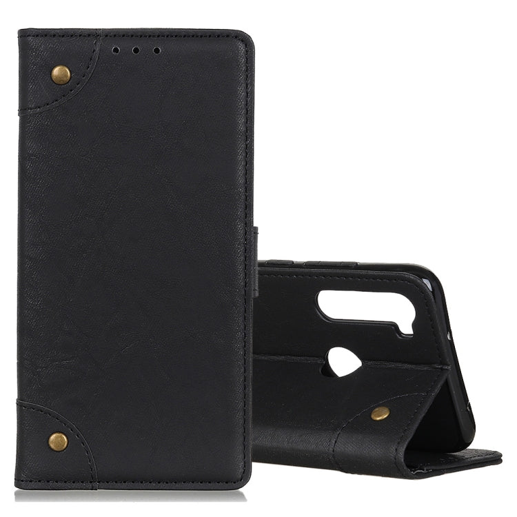 For Xiaomi Redmi Note 8T Copper Buckle Retro Crazy Horse Texture Horizontal Flip Leather Case with Holder & Card Slots & Wallet
